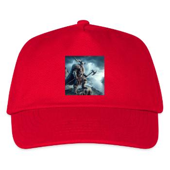 Wikinger-Krieger - Kinder Basecap - Rot - Vorne