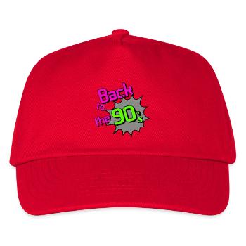 90s Party , Theme Party , 90s back to the 90 (25 - Kids’ Baseball Cap - red - Front