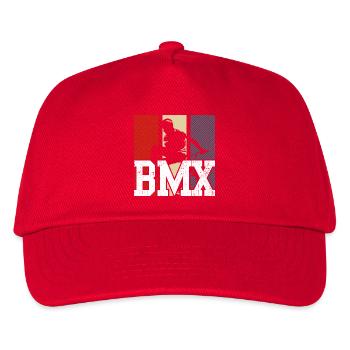 BMX Jump Neon Panels - Kids’ Baseball Cap - red - Front