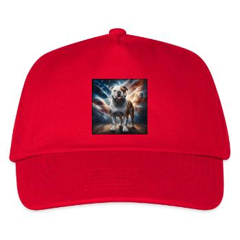 Bulldogge - Kinder Basecap - Rot - Vorne