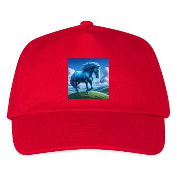 Blue Horse - Kids’ Baseball Cap - red - Front