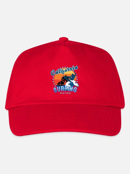 Kalifornisches Surfen in Malibu. - Kinder Basecap - Rot