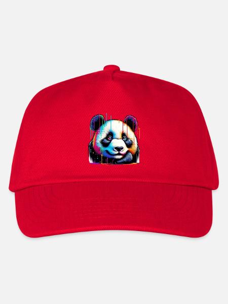 Panda - Kinder Basecap - Rot