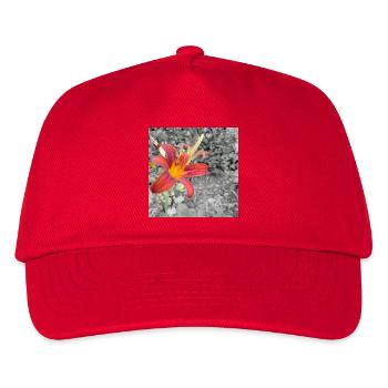 Bright daylily in colour contrast - Kids’ Baseball Cap - red - Front