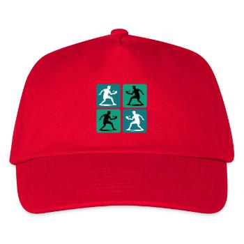 Tischtennis Design - Kinder Basecap - Rot - Vorne