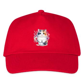 Chat mignon - Casquette de baseball Enfant - rouge - Devant