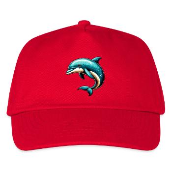 Delfin - Kinder Basecap - Rot - Vorne