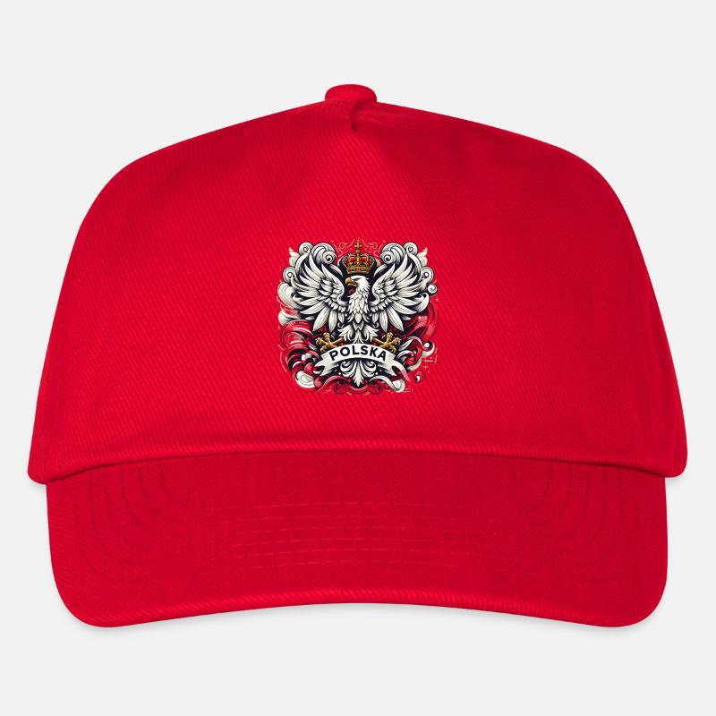 Polen Polska polnisch Wappen Adler Flagge Geschenk - Kinder Basecap - Rot