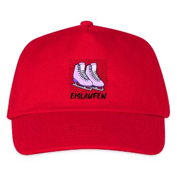 Winter sports Skiers Ice skating Ice skiing - Kids’ Baseball Cap - red - Front