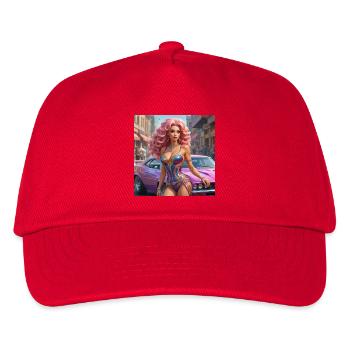 Glamour Showgirl Retro Auto - Kinder Basecap - Rot - Vorne
