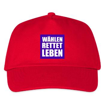 wählen rettet leben - Kinder Basecap - Rot - Vorne