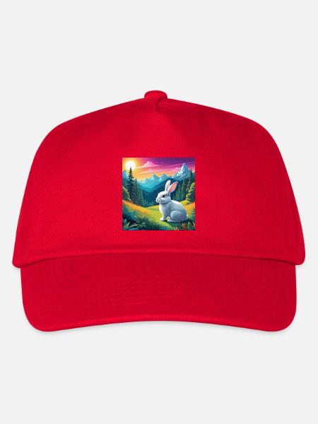 Lapin - Casquette de baseball Enfant - rouge