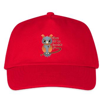 Chocolate blue - Kids’ Baseball Cap - red - Front