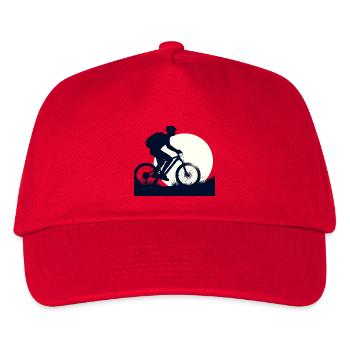 Eco Bike at Night Silhouette - Kids’ Baseball Cap - red - Front