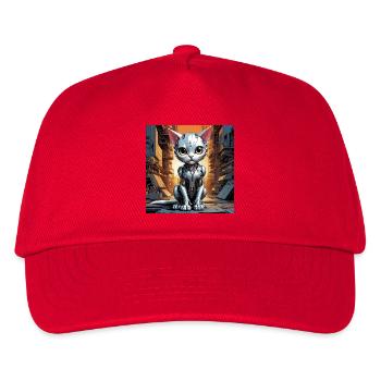 Robo Kitten - Kids’ Baseball Cap - red - Front