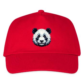 Polygonal Panda - Kids’ Baseball Cap - red - Front