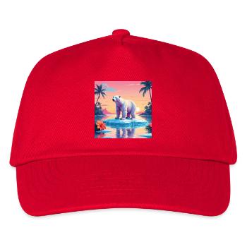Polar Bear - Kinder Basecap - Rot - Vorne