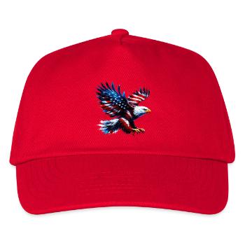 Adler Flagge USA USA Amerikanisch - Kinder Basecap - Rot - Vorne