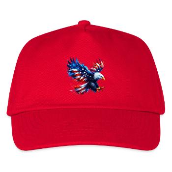 Adler Flagge USA USA Amerikanisch - Kinder Basecap - Rot - Vorne