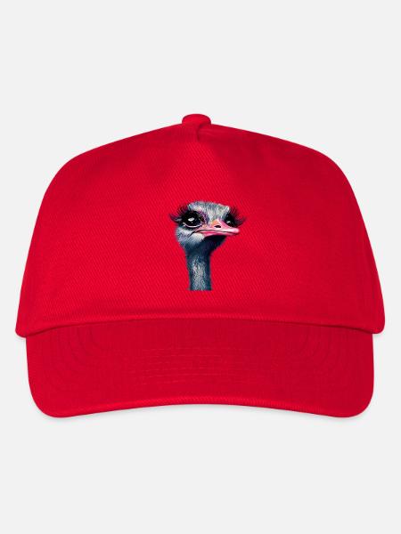Straußen-Make-up - Kinder Basecap - Rot