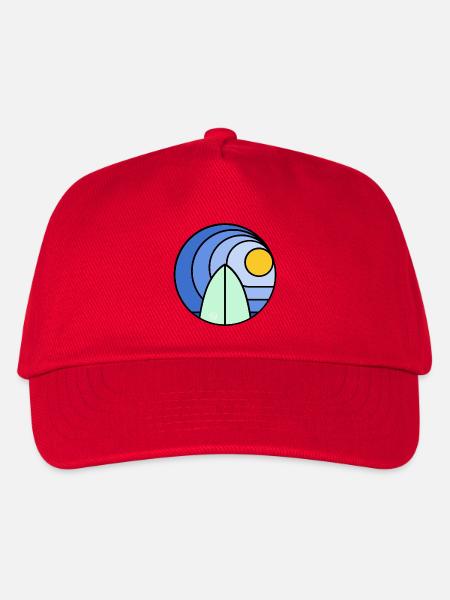 Surf Sundowner I (black) - Kinder Basecap - Rot