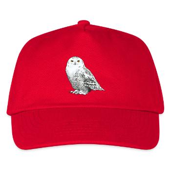 Snowy owl white - Kids’ Baseball Cap - red - Front