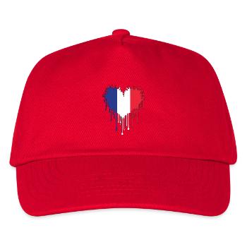 French flag - blue, white, red - Kids’ Baseball Cap - red - Front