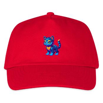 Pixie Bob Katze Rasse Cartoon Kawaii Tier Haustier - Kinder Basecap - Rot - Vorne