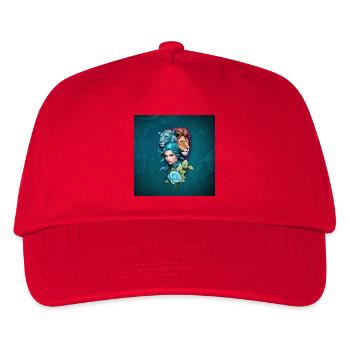 belle tête de femme avec des yeux expressifs - Casquette de baseball Enfant - rouge - Devant