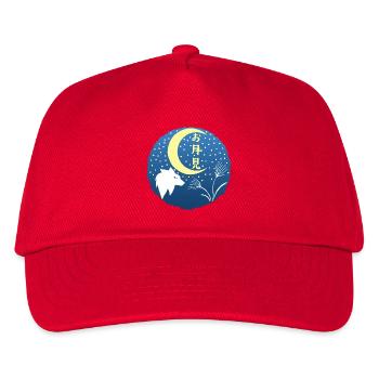 Loup blanc et vision de lune - Casquette de baseball Enfant - rouge - Devant