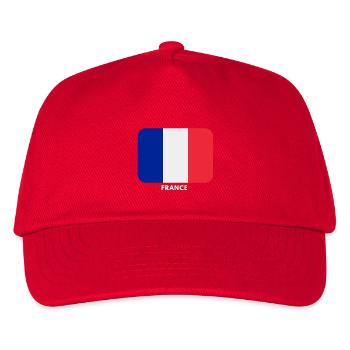 FRANCE flag and emblem of France. Endure - Kids’ Baseball Cap - red - Front