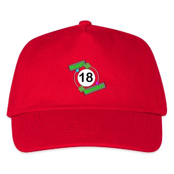 18th Birthday , Age of Majority , Happy Birthday 18 (25 - Kids’ Baseball Cap - red - Front