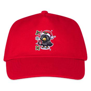 Festive Crow Mischief - Kids’ Baseball Cap - red - Front