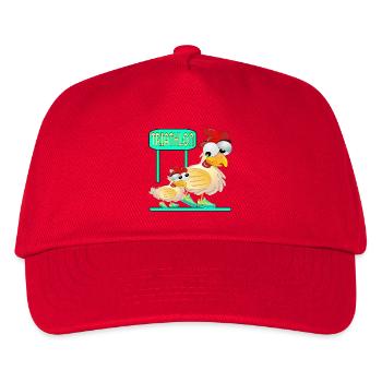TRIATHLON RUNNING - POULTRY CHICKEN - Kids’ Baseball Cap - red - Front
