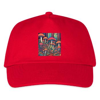 Bunte Pilze - Kinder Basecap - Rot - Vorne