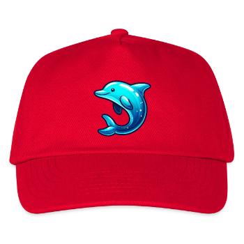 Delfin - Kinder Basecap - Rot - Vorne