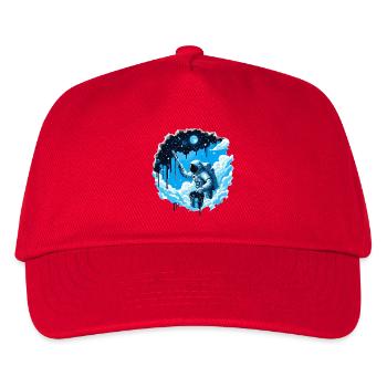 Astronaut Paints Starry Sky Night Gift - Kids’ Baseball Cap - red - Front