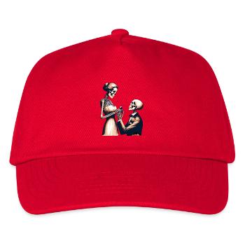 Hochzeit Skelett Parodie Design - Kinder Basecap - Rot - Vorne