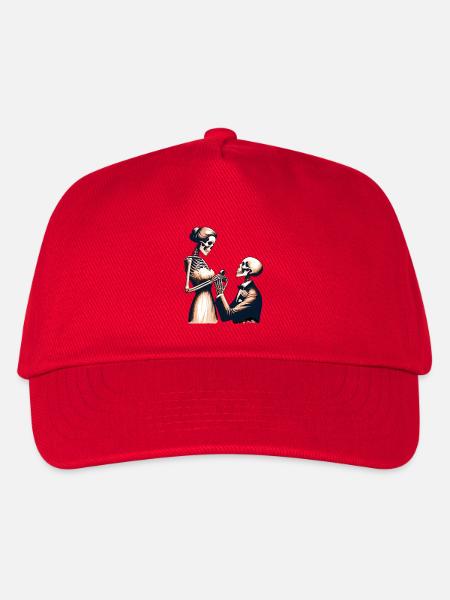 Hochzeit Skelett Parodie Design - Kinder Basecap - Rot