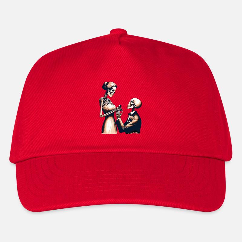Hochzeit Skelett Parodie Design - Kinder Basecap - Rot