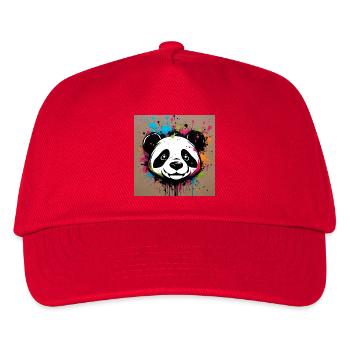 Portrait of a panda in graffiti - Kids’ Baseball Cap - red - Front