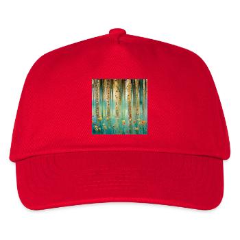 Abstract forest of flowers and reflections - Kids’ Baseball Cap - red - Front