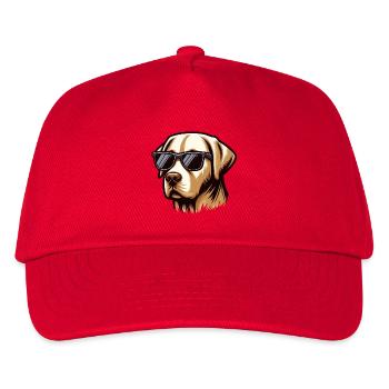 Cooler Labrador Hundekopf - Kinder Basecap - Rot - Vorne