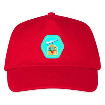 COUPLES DE SKIEURS - POULES BANDE DESSINÉE - Casquette de baseball Enfant - rouge - Devant