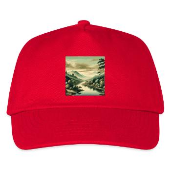 Vue sur la rivière avec un magnifique paysage naturel - Casquette de baseball Enfant - rouge - Devant