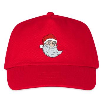 Weihnachtsmann - Kinder Basecap - Rot - Vorne