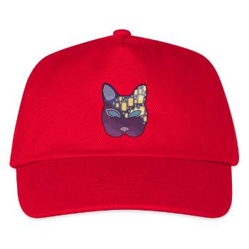 Lantern Neko Mask - Kids’ Baseball Cap - red - Front