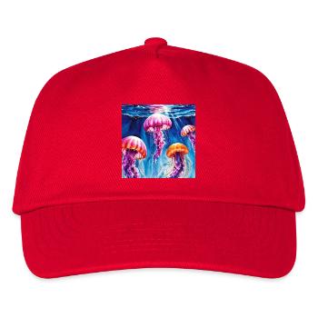 Underwater mermaids in bright colors - Kids’ Baseball Cap - red - Front
