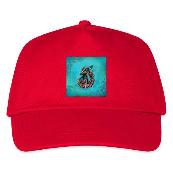Ägyptischer Falkengott. - Kinder Basecap - Rot - Vorne
