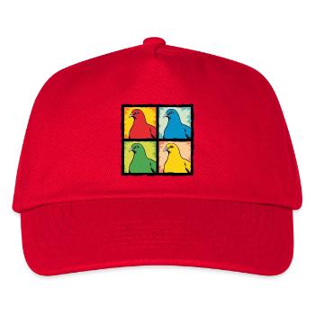 Tauben - Kinder Basecap - Rot - Vorne